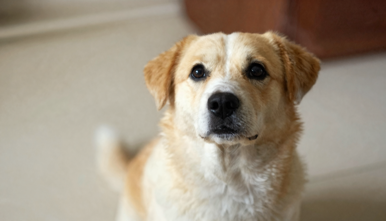 待機中の犬